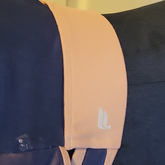 Fabletics size large blue and beige crisscross sports bra NWOT - Picture 4 of 8